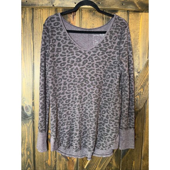 Free People Tops - Free People Animal Leopard Printed Thermal Shirt